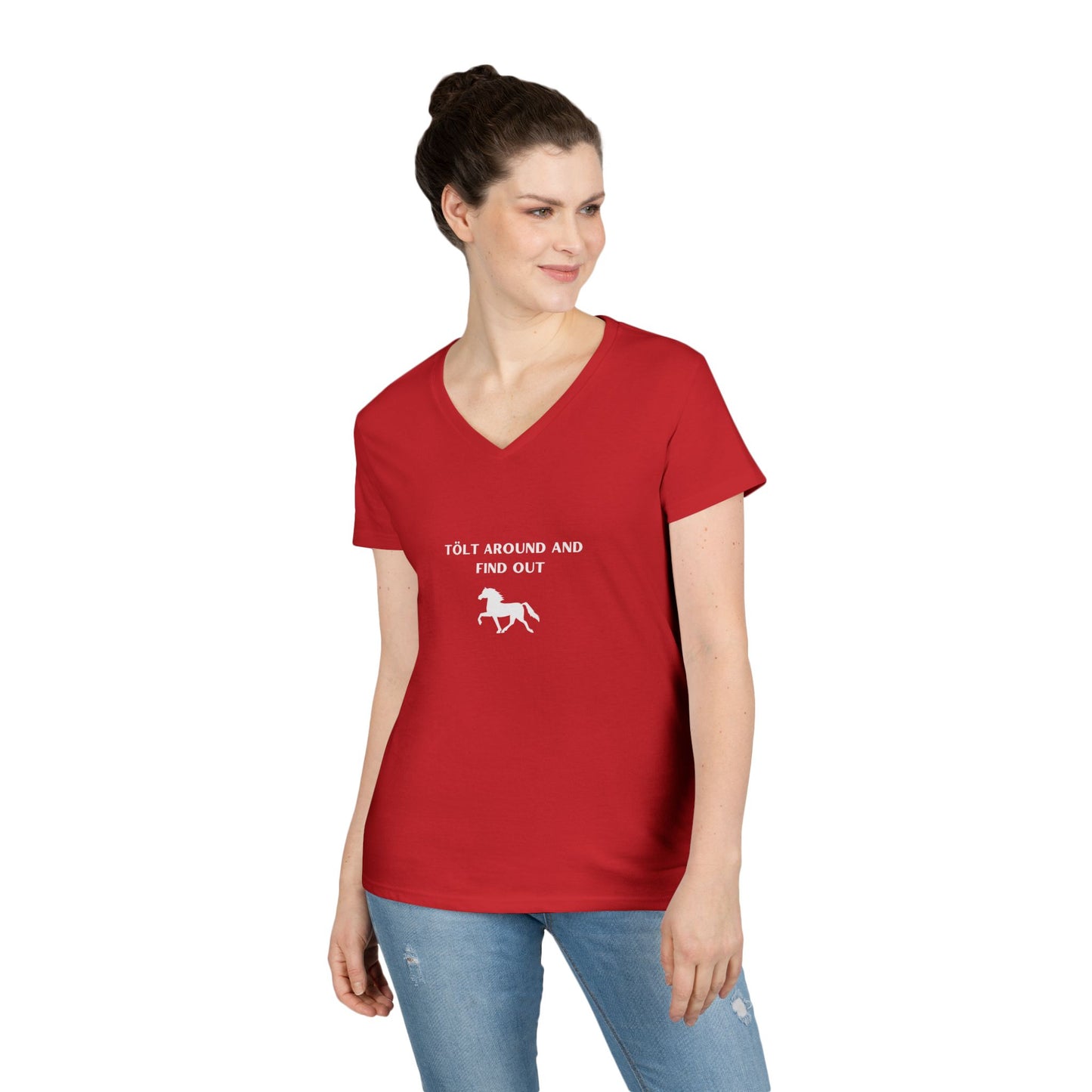 "Tolt Around and Find Out" Ladies' V-Neck T-Shirt
