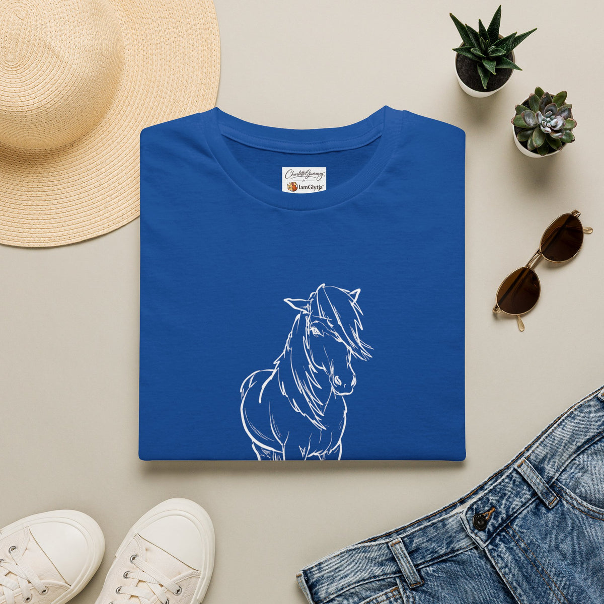 Fróði Icelandic horse t-shirt in black