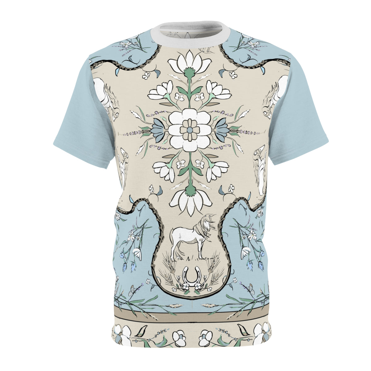 Lambs Hill Rug tee front, art shirt by Charlotte Guernsey for IamGlytja