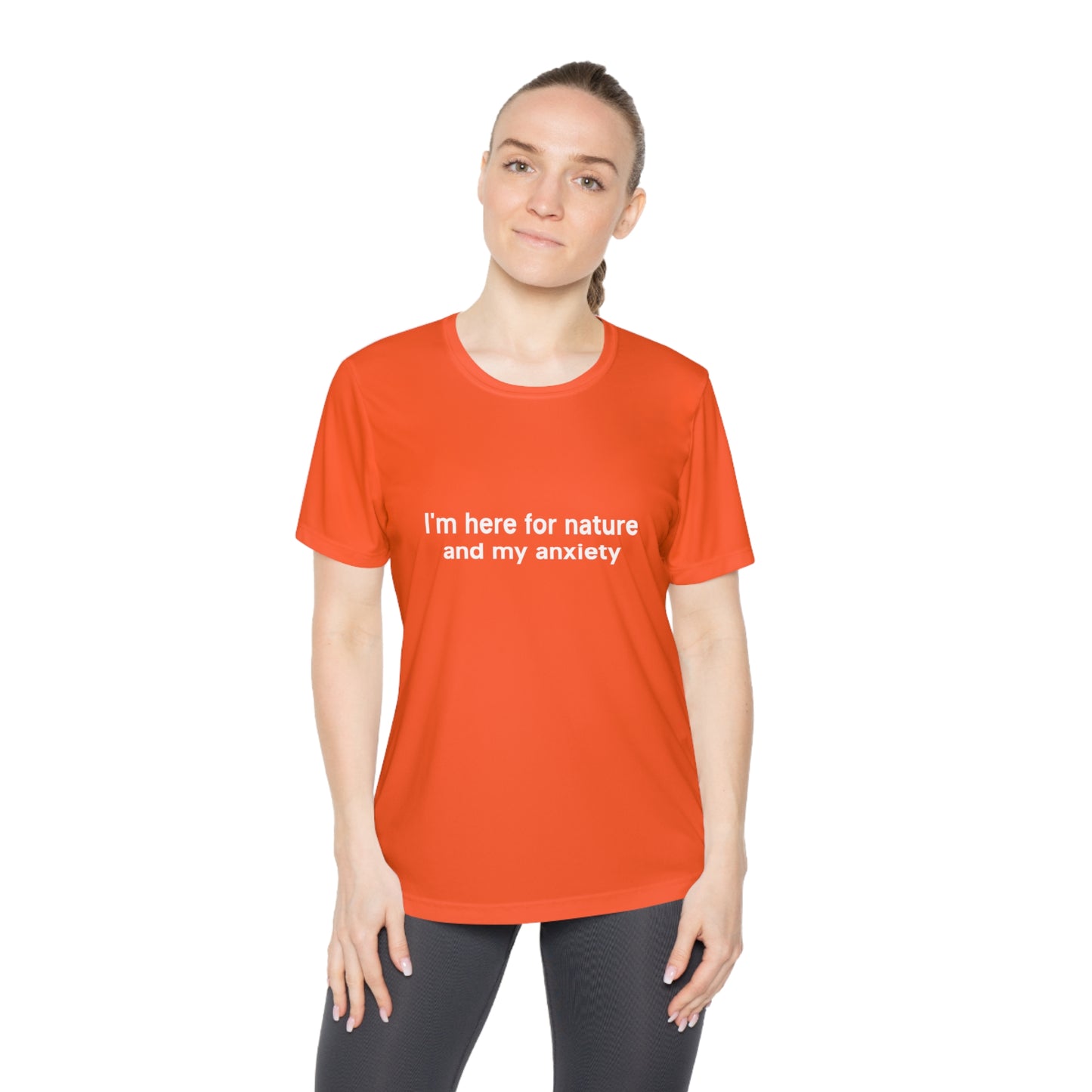 "I'm here for nature and my anxiety" Ladies Trail Riding T-shirt