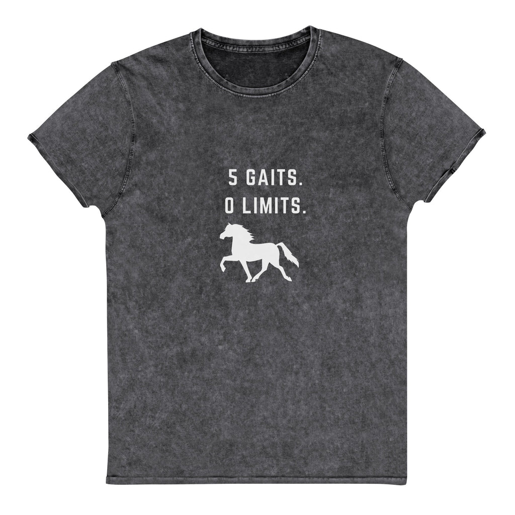 "5 Gaits, 0 Limits" Denim T-Shirt - Iamglytja