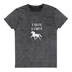 "5 Gaits, 0 Limits" Denim T-Shirt - Iamglytja