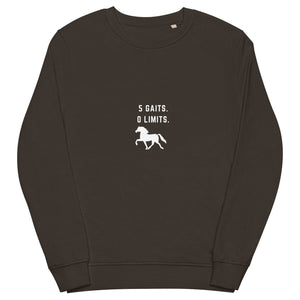 "5 Gaits" Unisex organic sweatshirt - Iamglytja