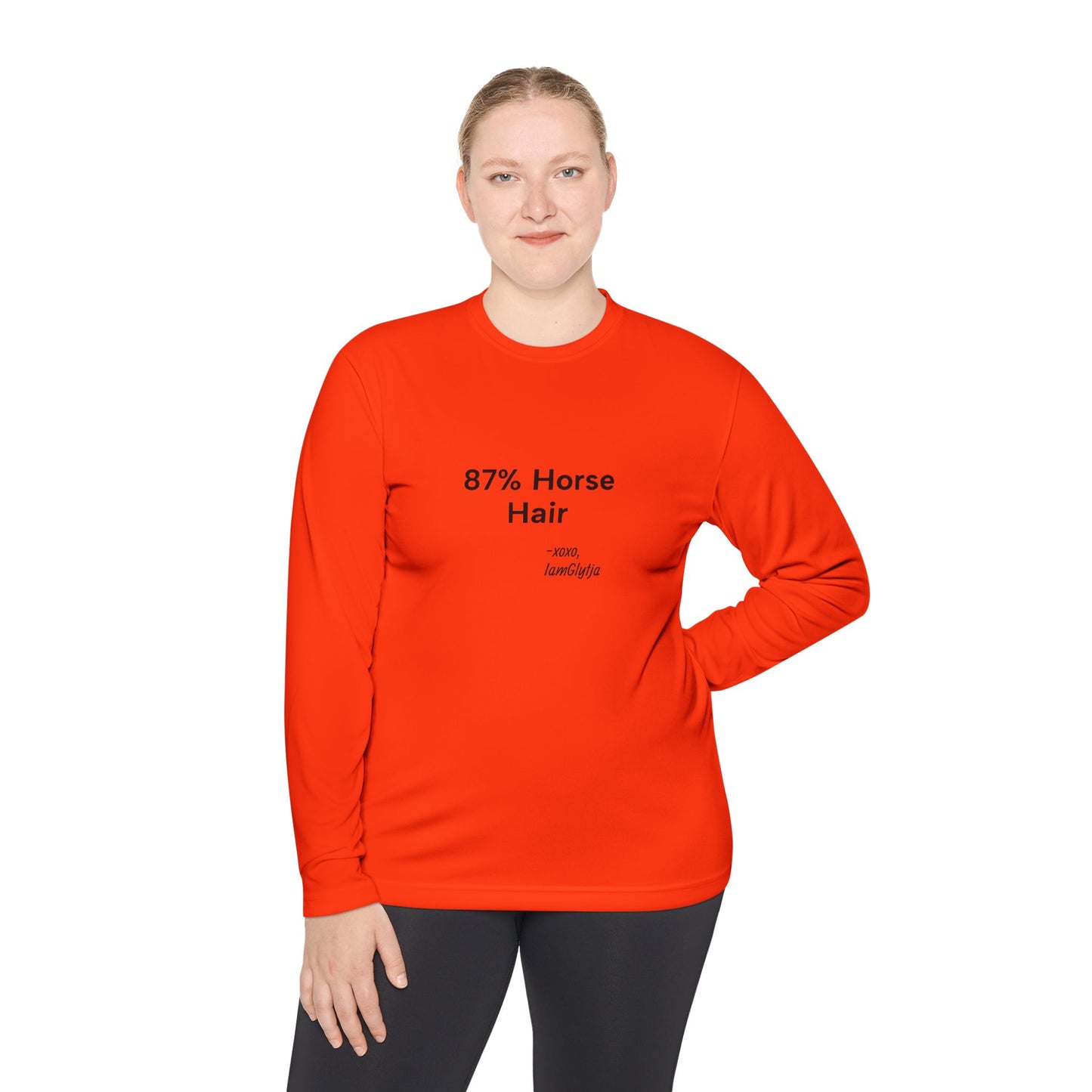 "87% Horse Hair" Ladies Trail Riding Long Sleeve Tee
