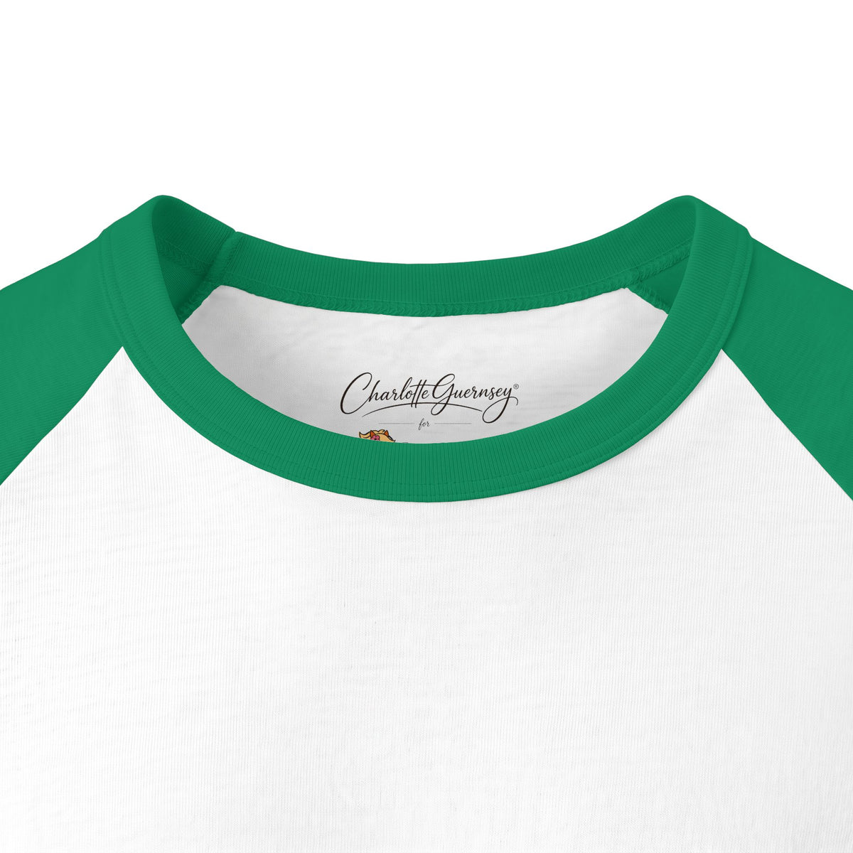 "My Christmas Spirit Is Mostly Cheese." two-tone long-sleeve tee, second view