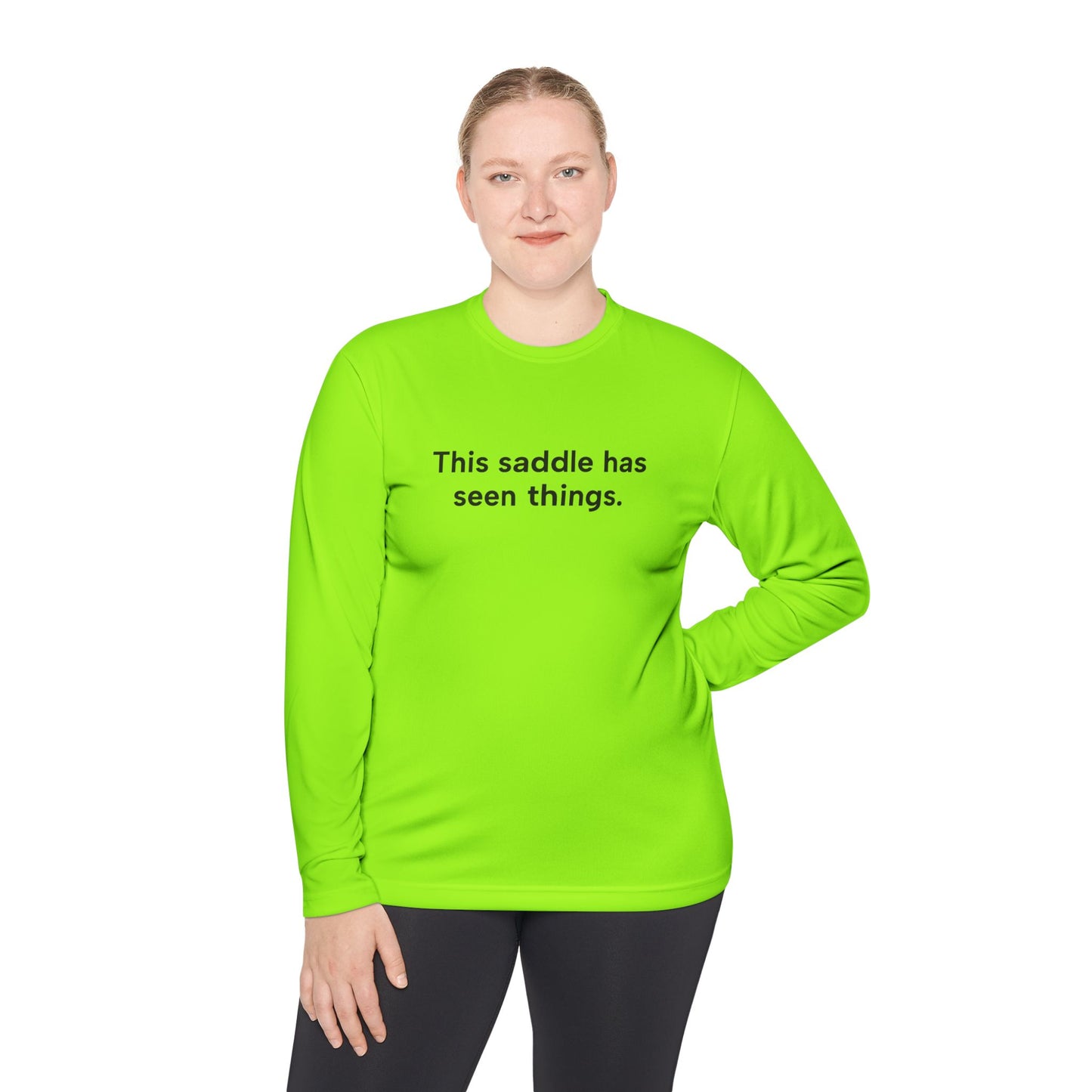 "This Saddle Has Seen Things" Ladies Long Sleeve Trail Shirt