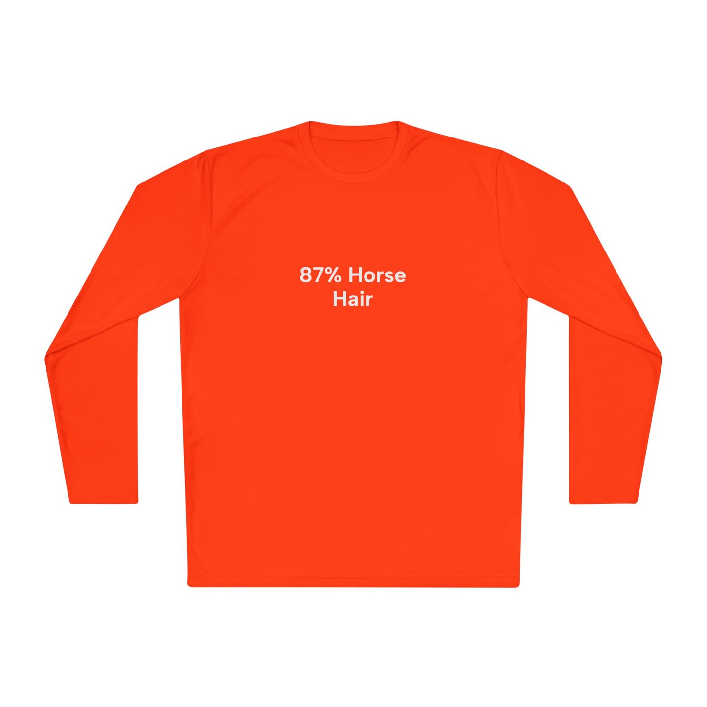 Copy of "87% Horse Hair" Ladies Trail Riding Long Sleeve Tee (logo on back)