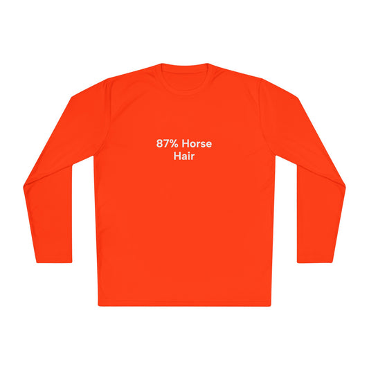 "87% Horse Hair" Women's Trail Riding Long Sleeve Tee (logo on back)