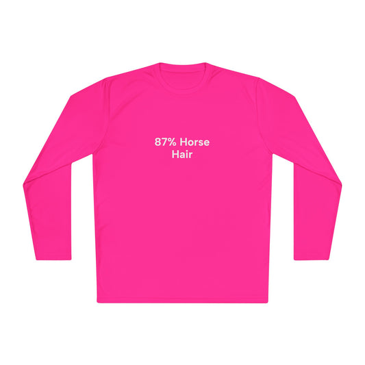 Copy of "87% Horse Hair" Ladies Trail Riding Long Sleeve Tee (logo on back)