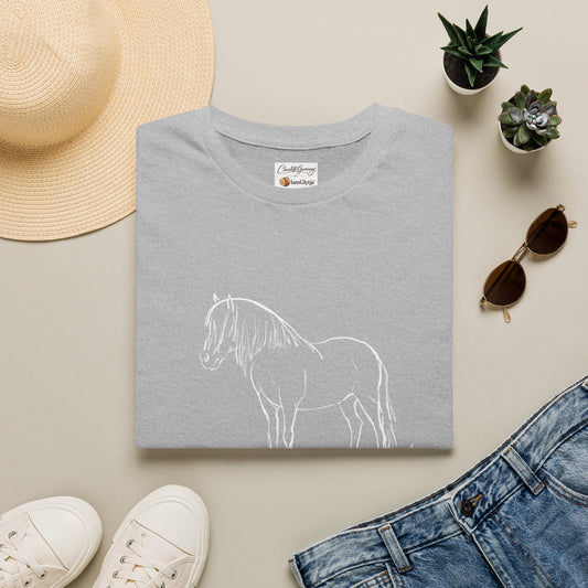 Gössi Viking Marshmallow horse tee illustrated by Charlotte Guernsey