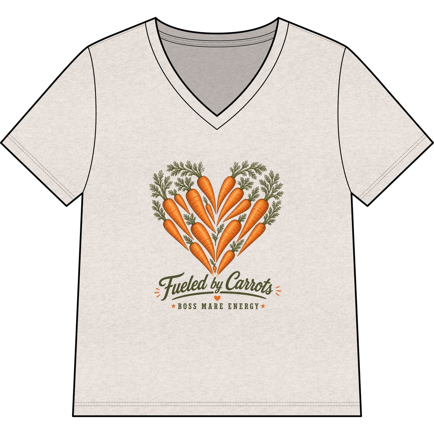 "Fueled by Carrots" V-Neck Tee