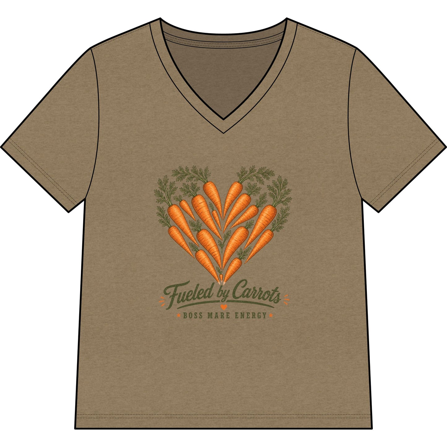 "Fueled by Carrots" V-Neck Tee