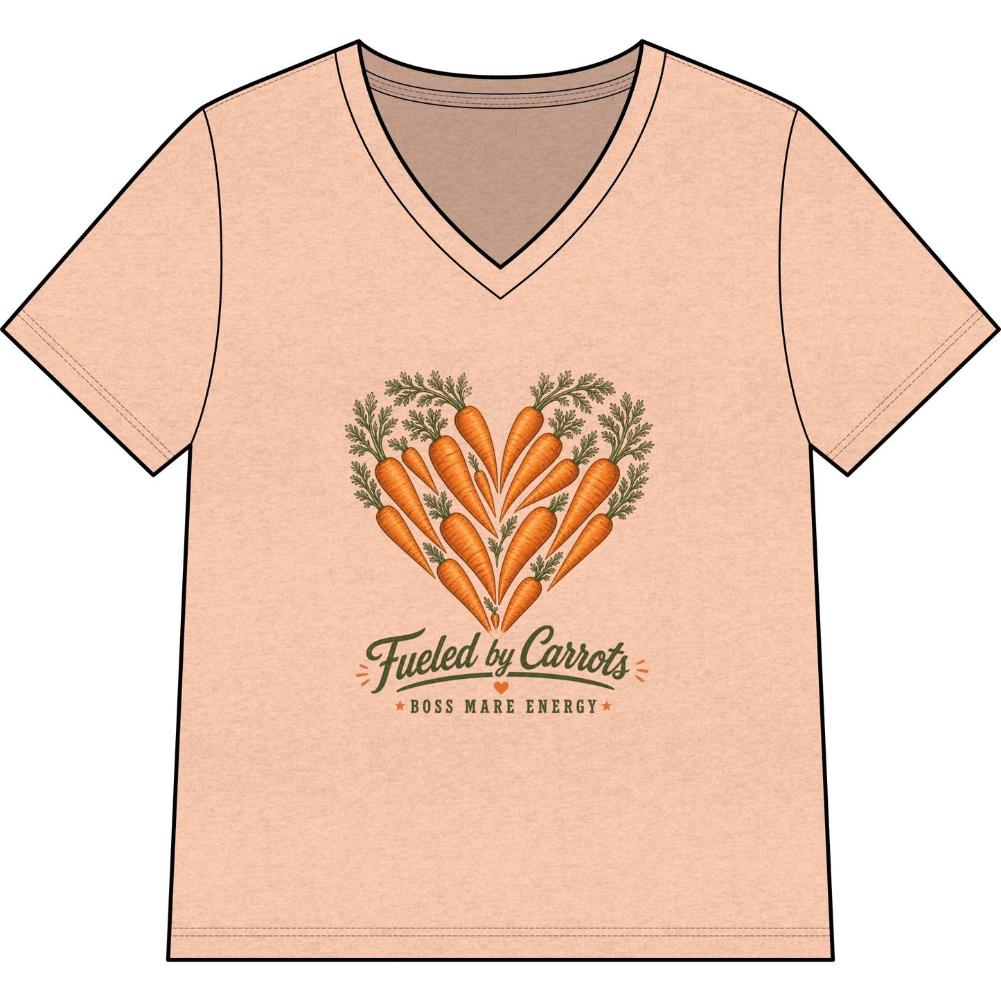 "Fueled by Carrots" V-Neck Tee
