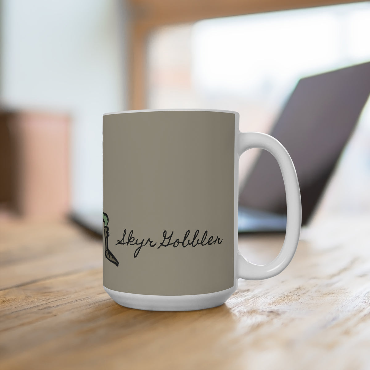 Skyr Gobbler Yule Lad coffee mug, alternate view