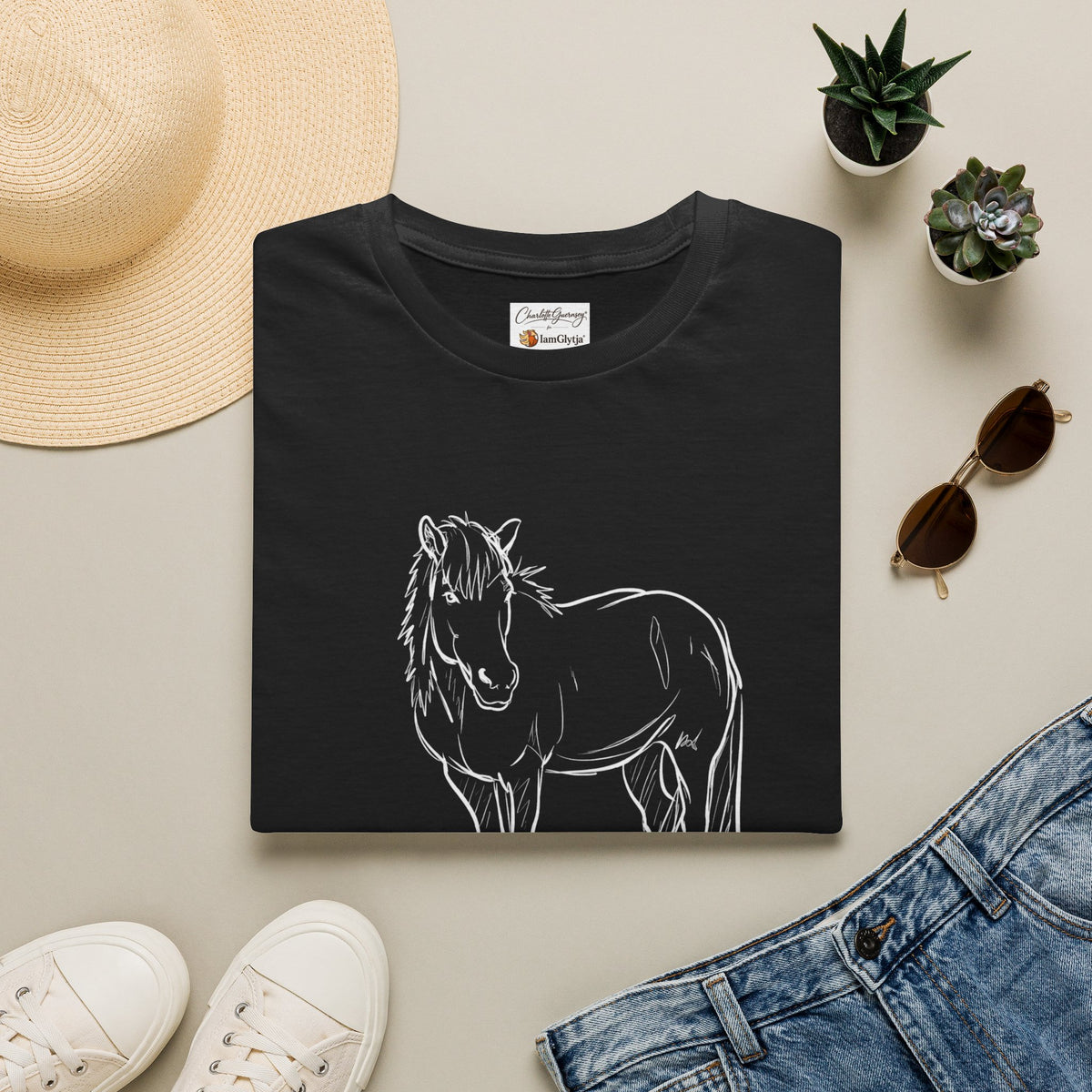 Glytja Boss Mare t-shirt in military green