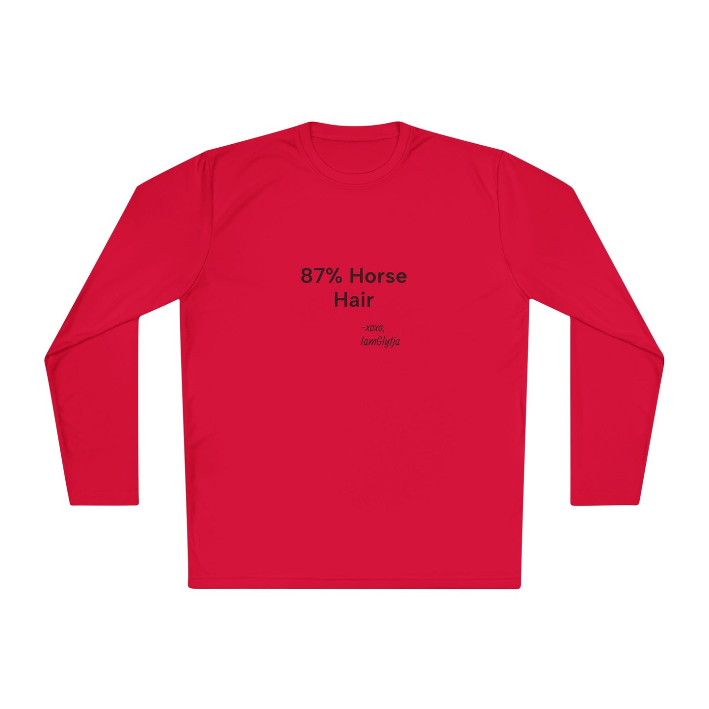 "87% Horse Hair" Ladies Trail Riding Long Sleeve Tee