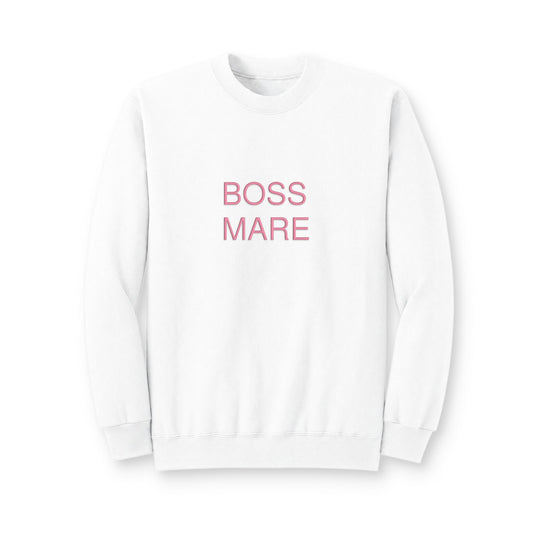 Boss Mare puff-letter crewneck sweatshirt for women by IamGlytja