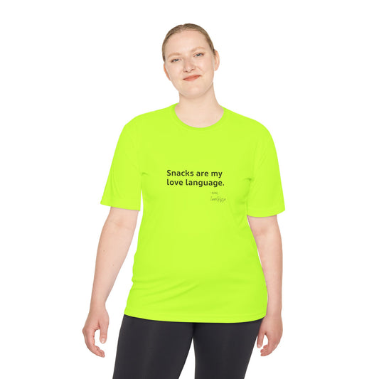 Snacks Are My Love Language funny t-shirt, alternate colorway