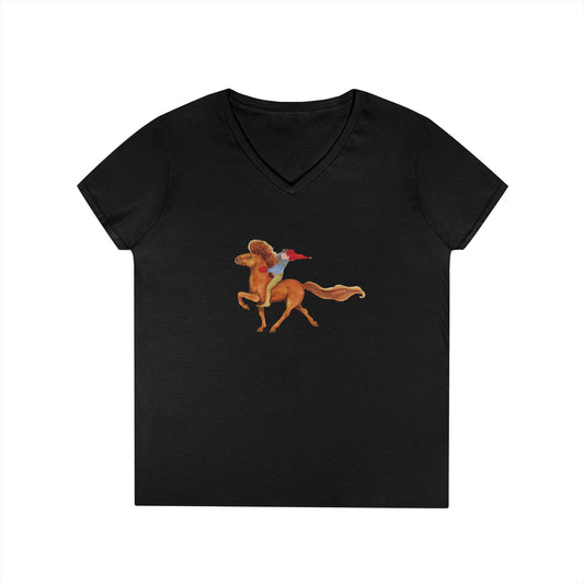 black t-shirt with troll riding Frodi horse