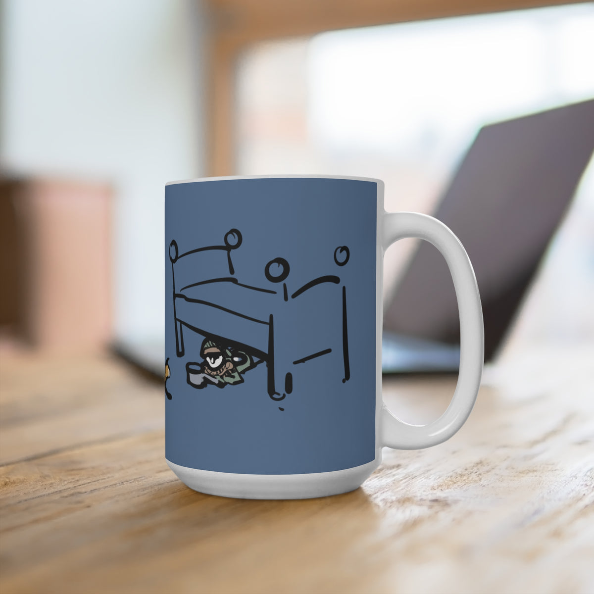 Bowl Licker Yule Lad coffee mug, alternate view
