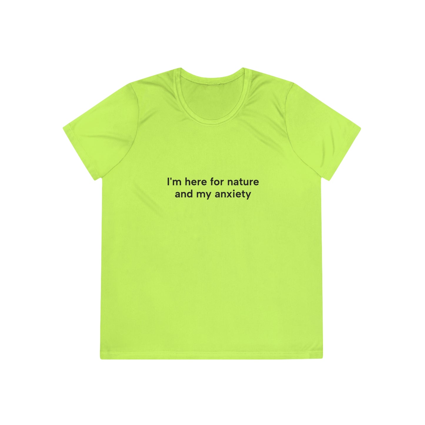 "I'm here for nature and my anxiety" Ladies Trail Riding T-shirt