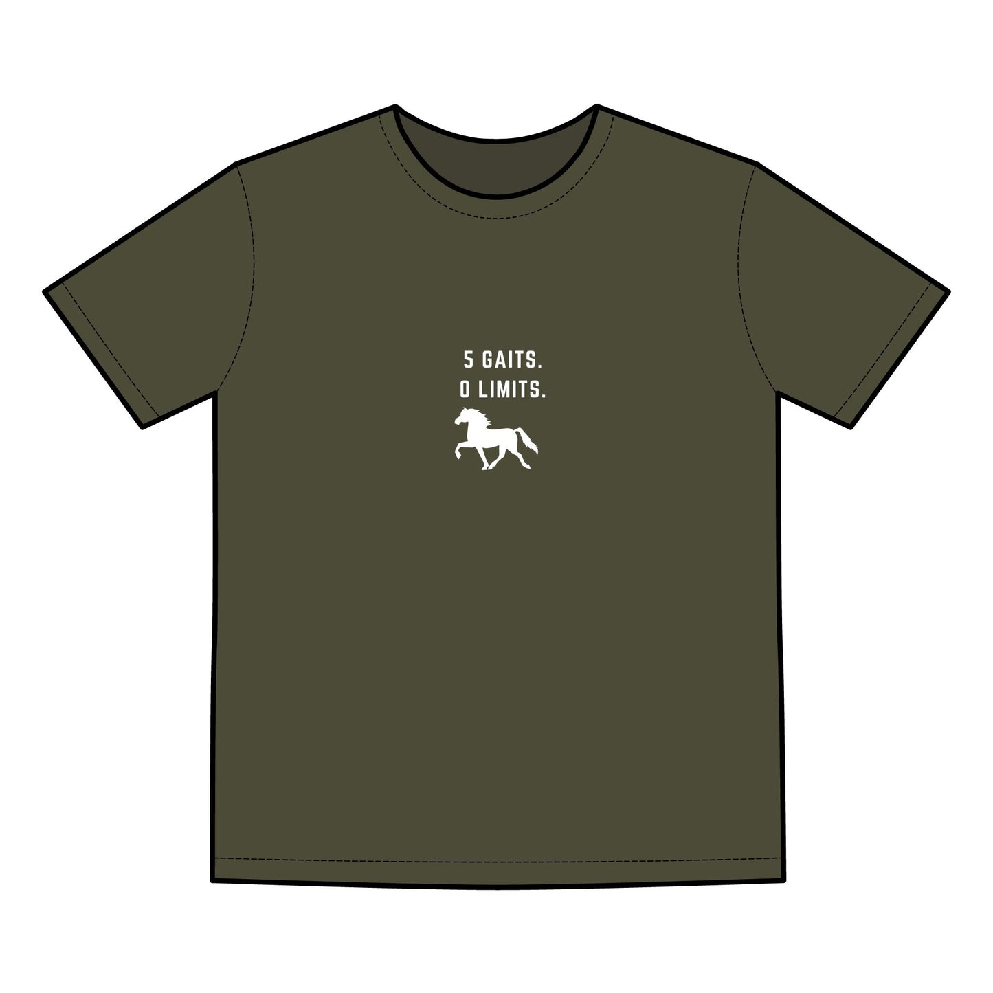 5 Gaits. 0 Limits Tee