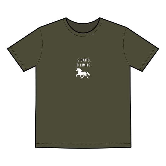 5 Gaits. 0 Limits Tee