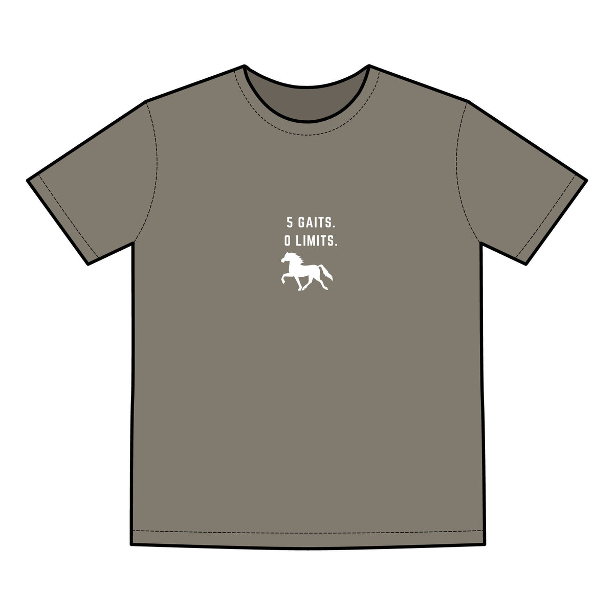 5 Gaits. 0 Limits Tee