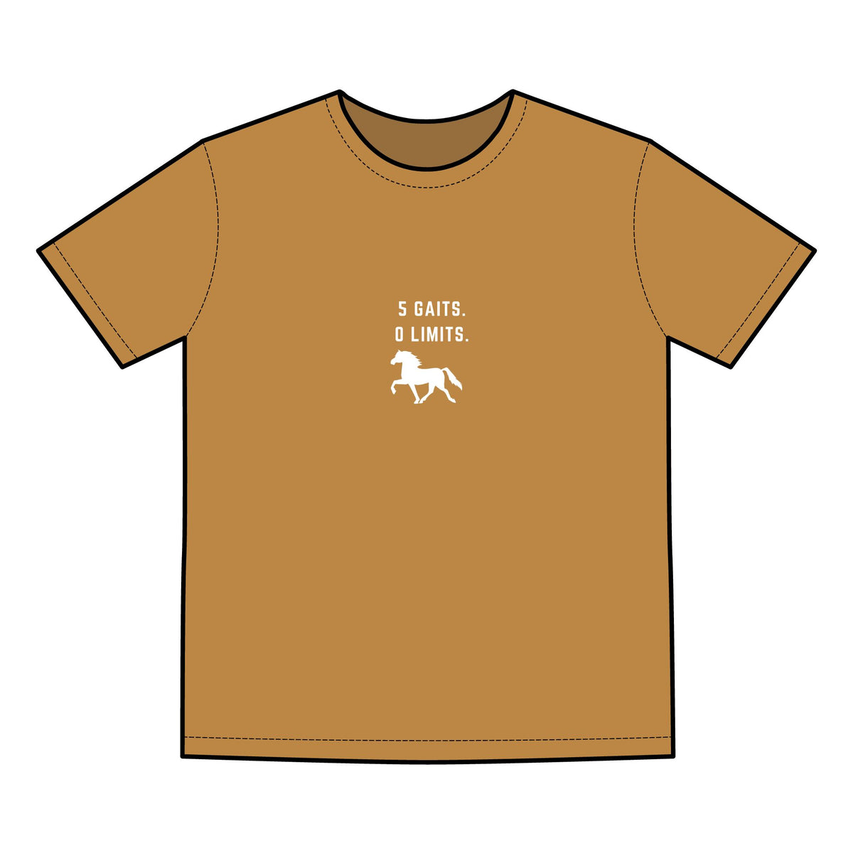 5 Gaits. 0 Limits Tee