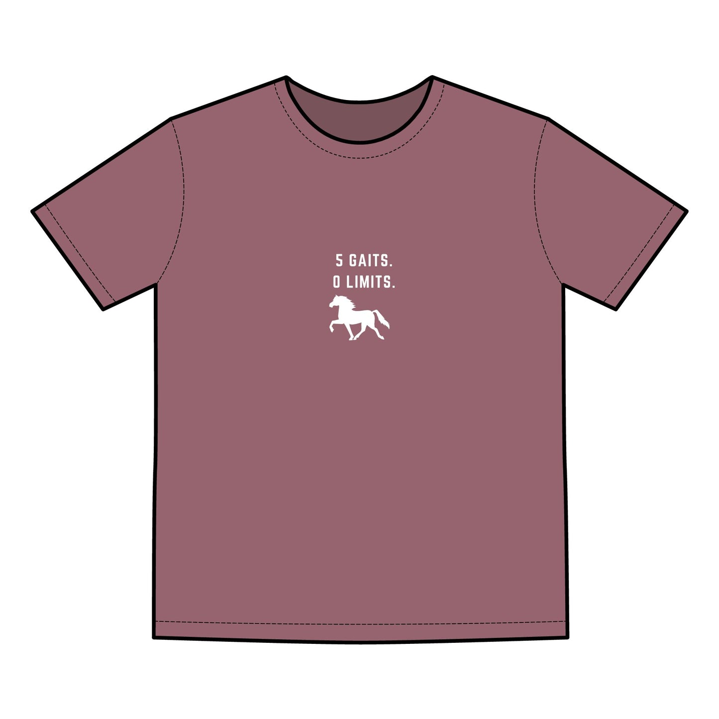 5 Gaits. 0 Limits Tee