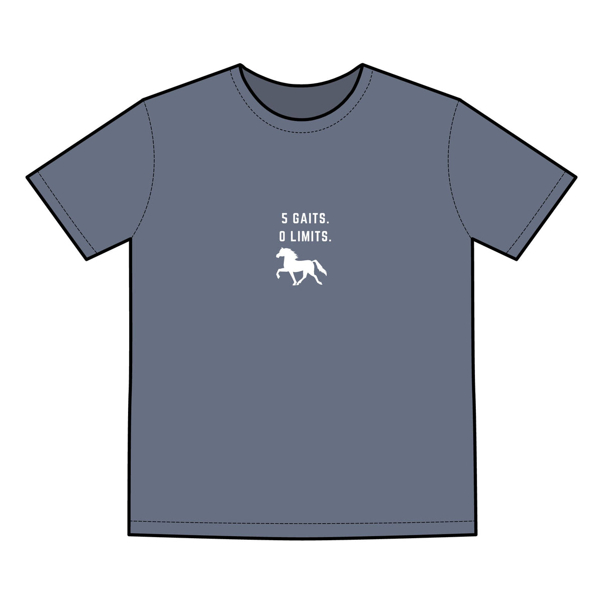 5 Gaits. 0 Limits Tee
