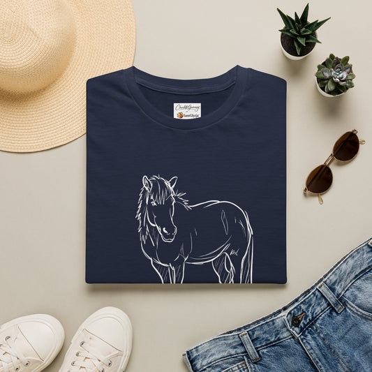 Glytja Boss Mare horse tee illustrated by Charlotte Guernsey