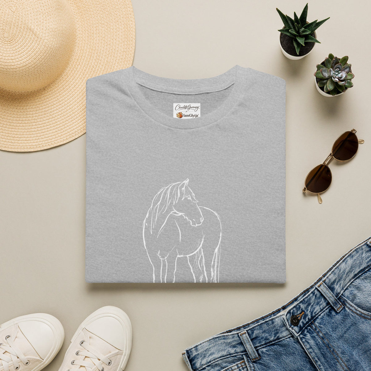 Hermi Icelandic horse t-shirt in navy