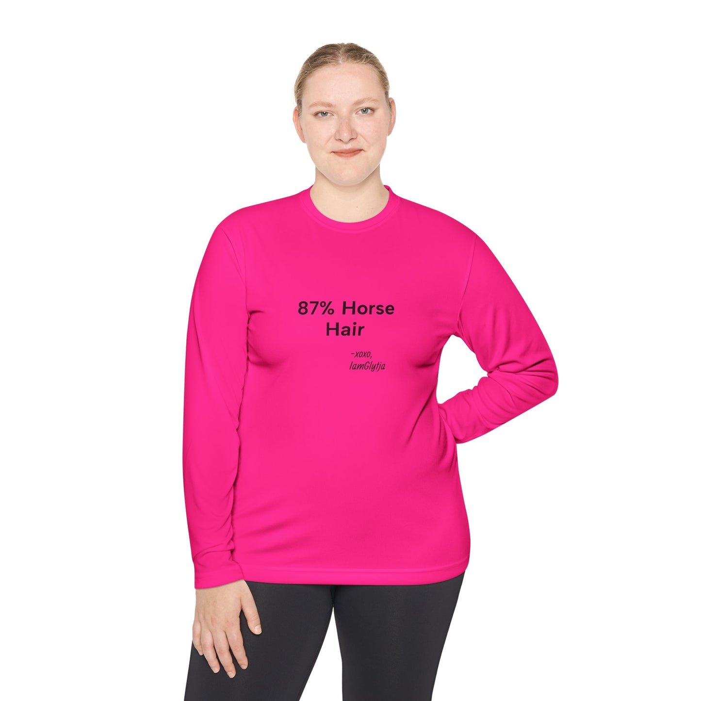 "87% Horse Hair" Ladies Trail Riding Long Sleeve Tee