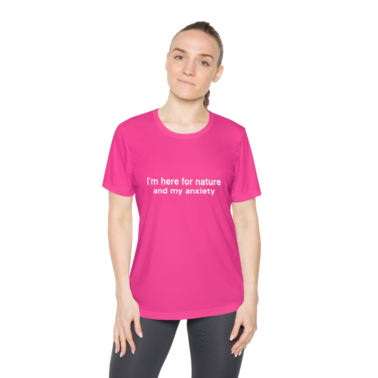 "I'm here for nature and my anxiety" Ladies Trail Riding T-shirt