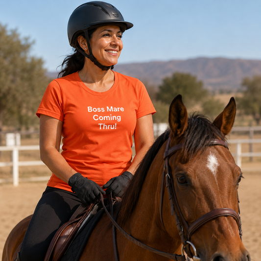"Boss Mare Coming Thru! Byyeee!" Ladies Trail Riding Tee