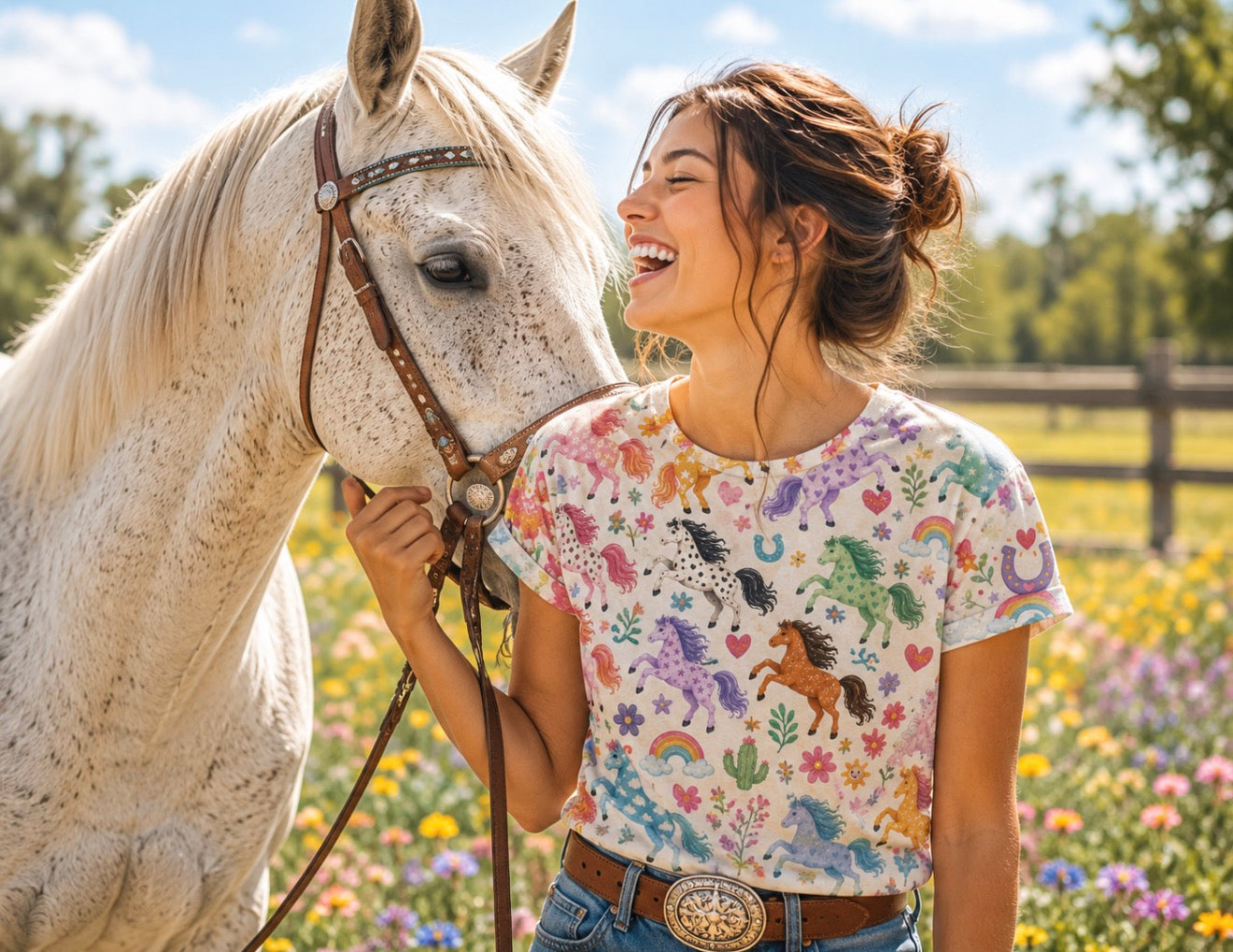 Horses Make Me Happy Tee