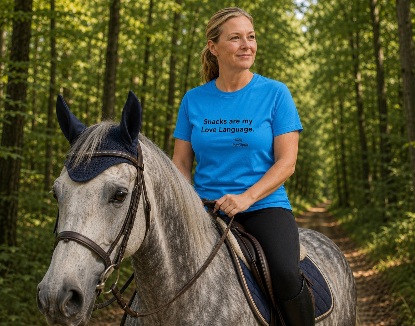 "Snacks Are My Love Language" Ladies Trail Riding T-shirt