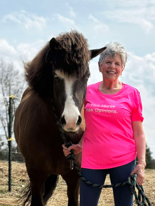"This Horse has Opinions" Ladies Trail Riding Tee