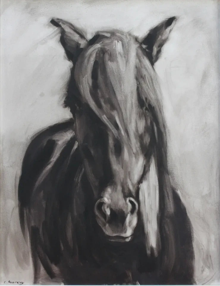 Issa, Icelandic horse painting by Charlotte Guernsey, canvas reproduction