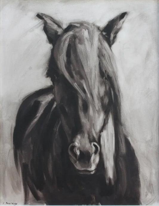 Issa, Icelandic horse painting by Charlotte Guernsey, canvas reproduction