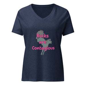 "Bucks are Contagious" Women’s relaxed v - neck t-shirt - Iamglytja