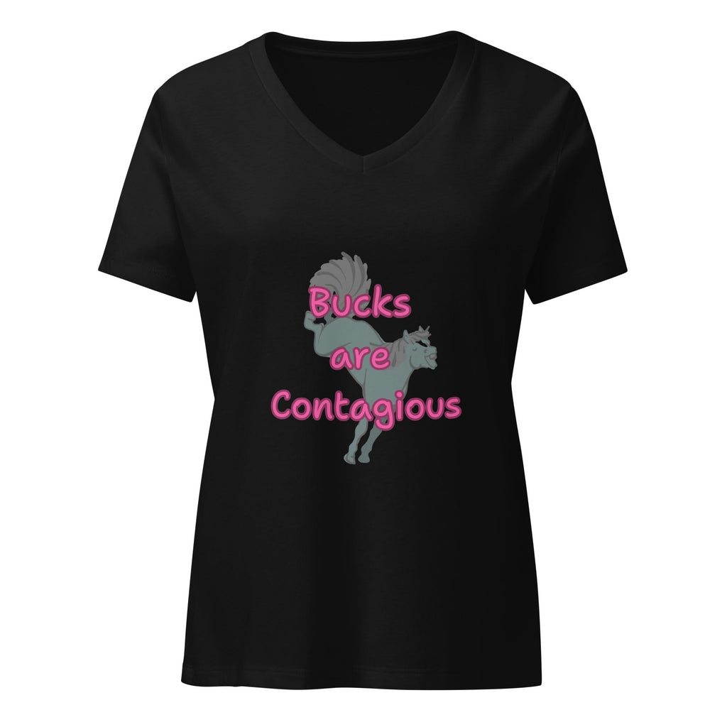 "Bucks are Contagious" Women’s relaxed v - neck t-shirt - Iamglytja