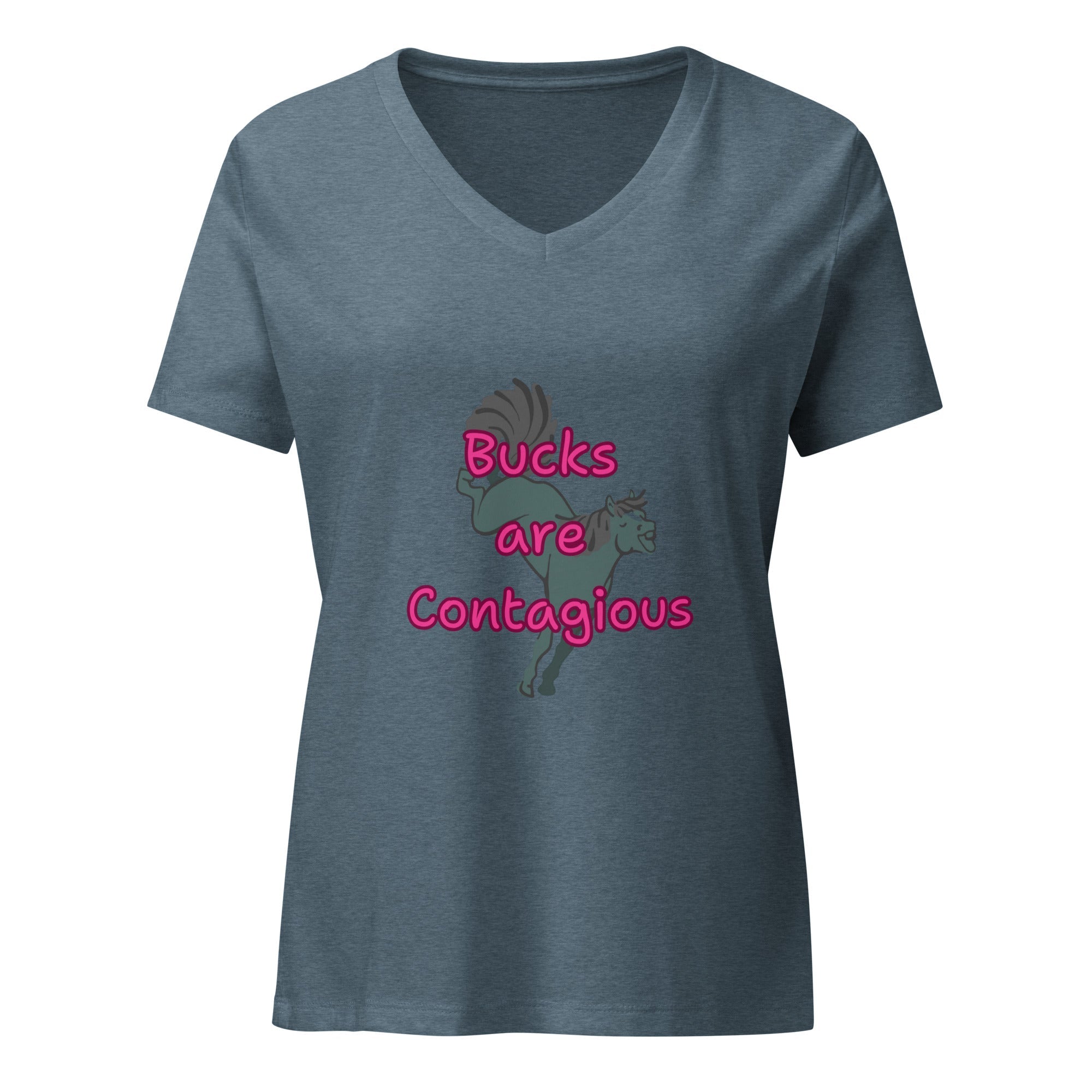 "Bucks are Contagious" Women’s relaxed v - neck t-shirt - Iamglytja