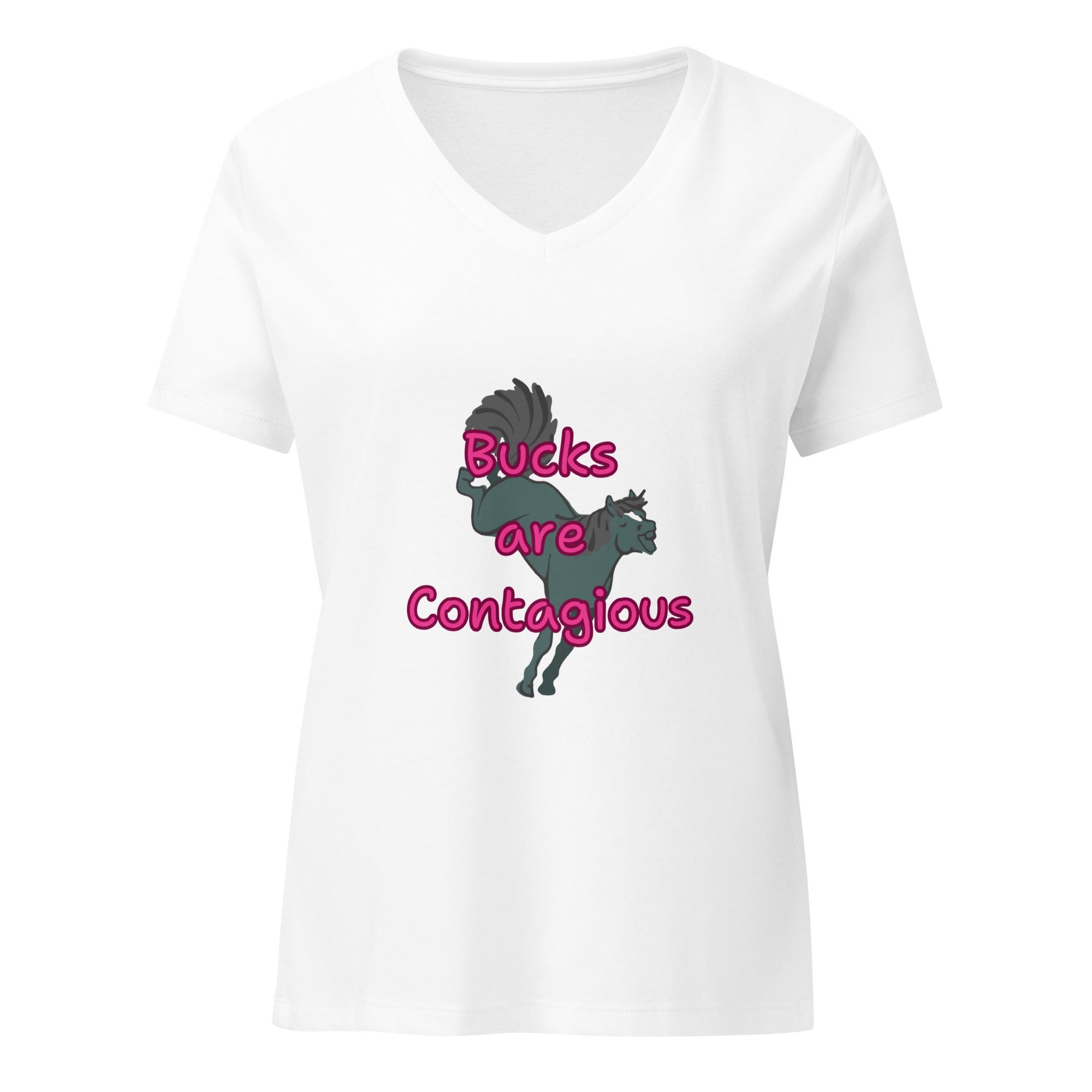 "Bucks are Contagious" Women’s relaxed v - neck t-shirt - Iamglytja