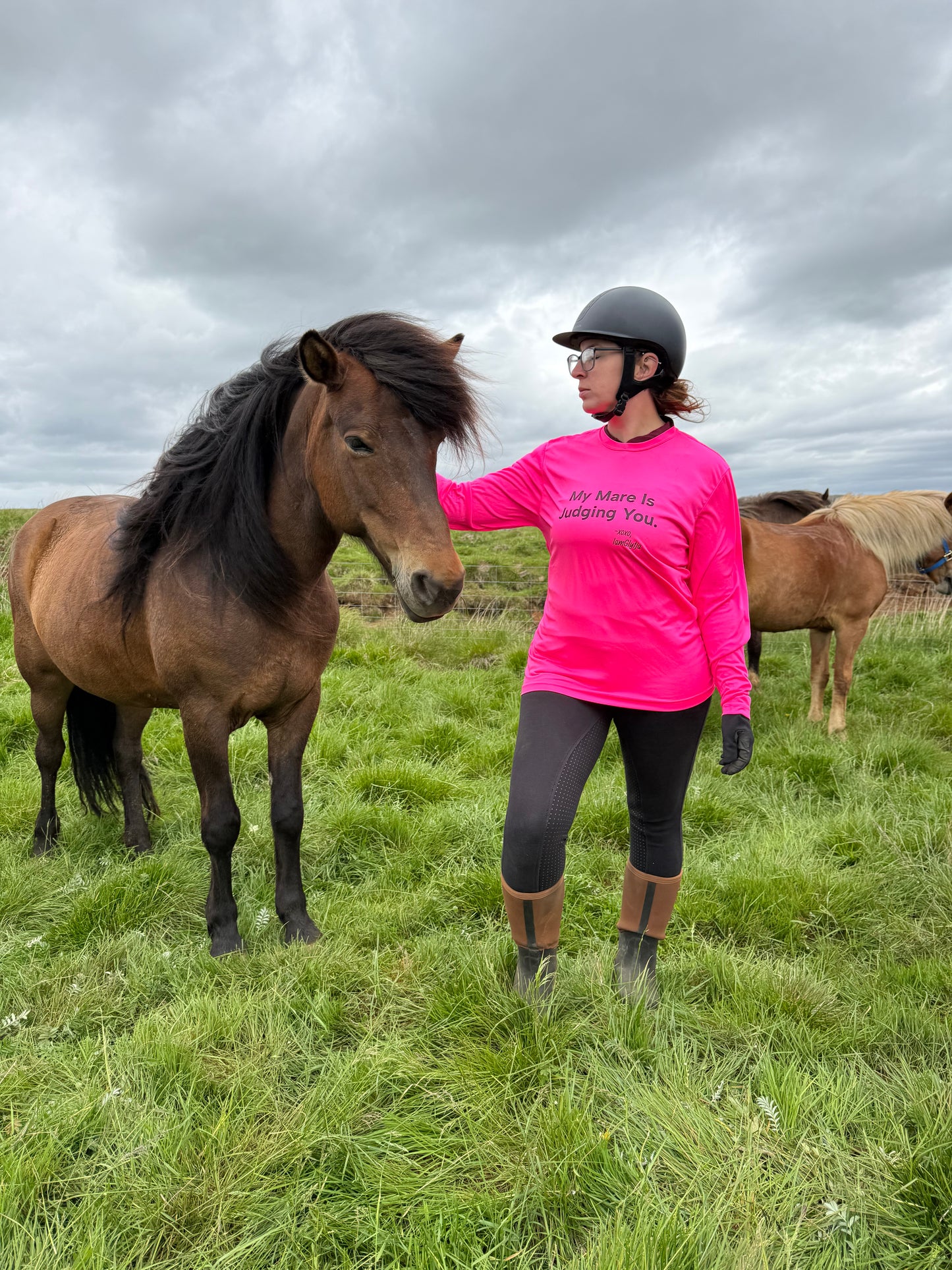 My Mare Is Judging You long sleeve trail riding shirt by IamGlytja