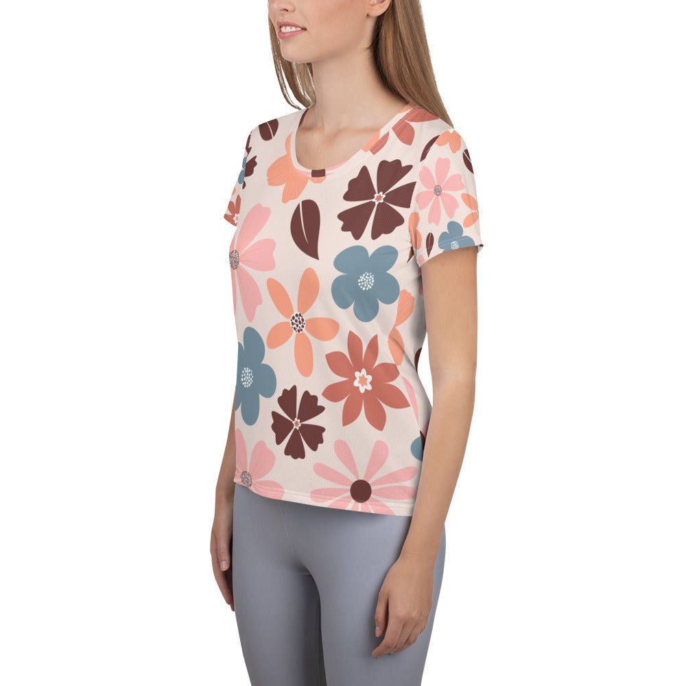 Flowers All - Over Print Women's Athletic T-shirt - Iamglytja