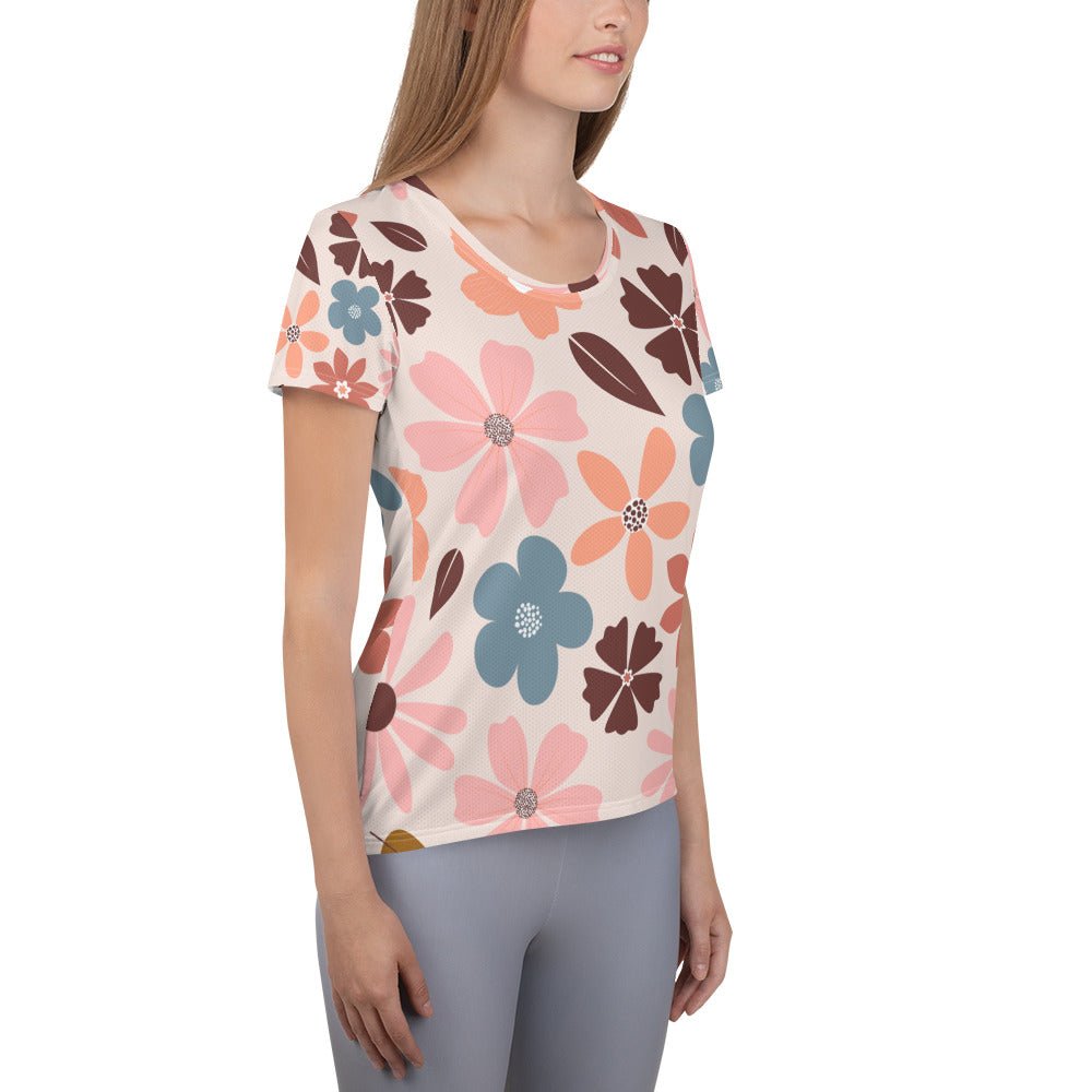 Flowers All - Over Print Women's Athletic T-shirt - Iamglytja