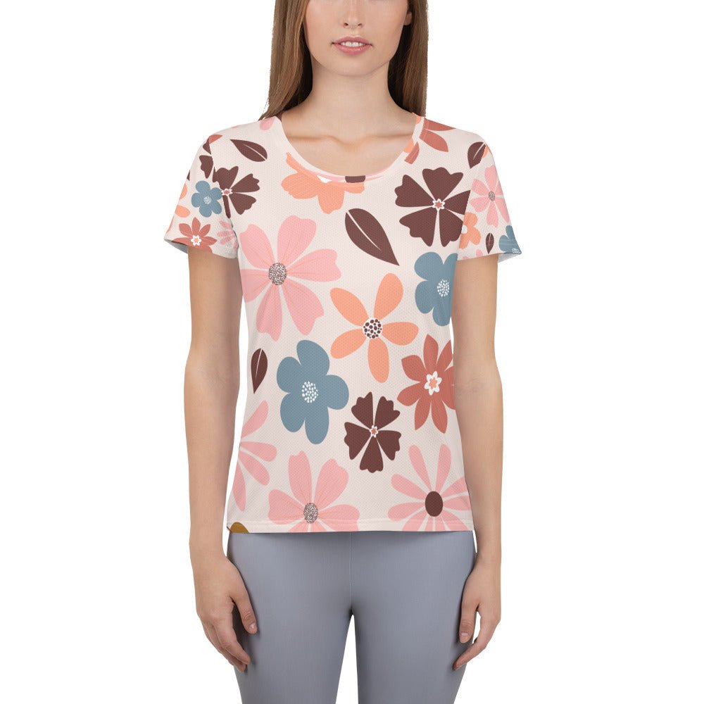 Flowers All - Over Print Women's Athletic T-shirt - Iamglytja