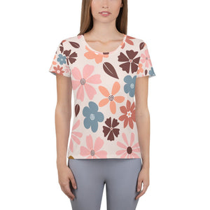 Flowers All - Over Print Women's Athletic T-shirt - Iamglytja